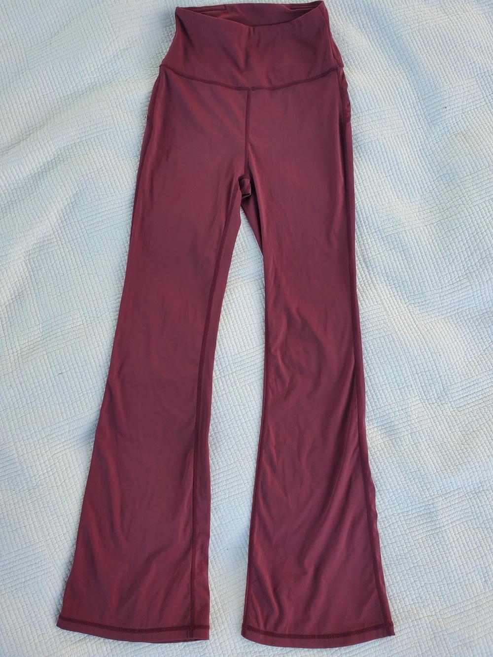 Lululemon High-Waist Burgundy Flare Leg Active Pants
